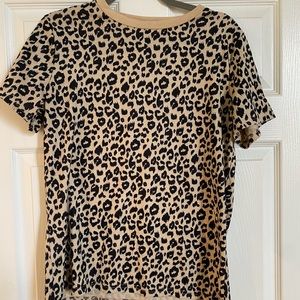Leopard print shirt medium